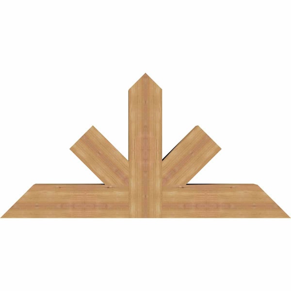Ekena Millwork Saratoga Timber Gable Bracket, Western Red Cedar, 48"W x 24"H x 5 1/2"D x 5 1/2"F, 12/12 Pitch GBW048X24X0606SAR00SWR - main